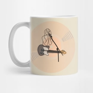 Vinyl - Singer + guitarist minimalist line art Mug